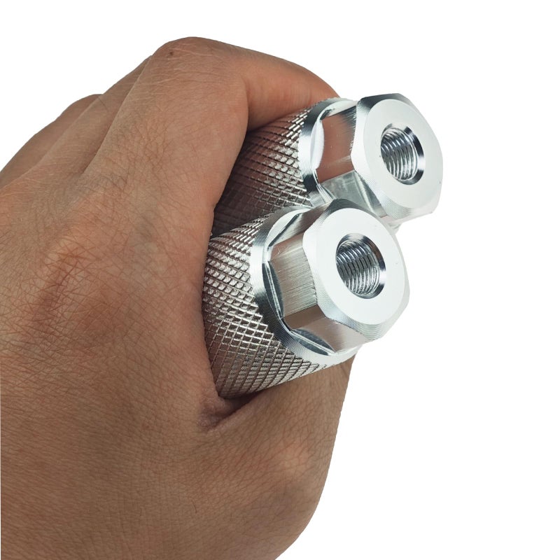 Zelerdo 2 Pairs Aluminum Alloy Bike Pegs for Mountain Bike Cycling Rear Stunt Pegs Fit 3/8 inch Axles (Pure Silver, 100x28 mm) - Image 5